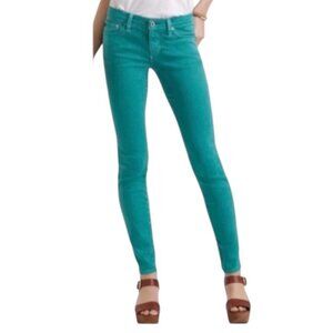 AG Adriano Goldschmied teal supper skinny ankle jeans size 30 NWT